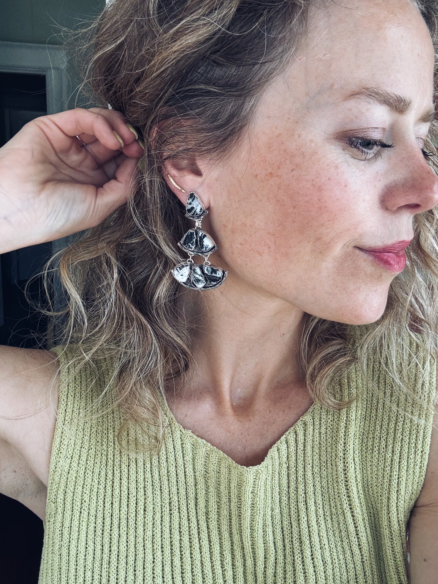 White Buffalo "Sugar Pine" Statement Earrings