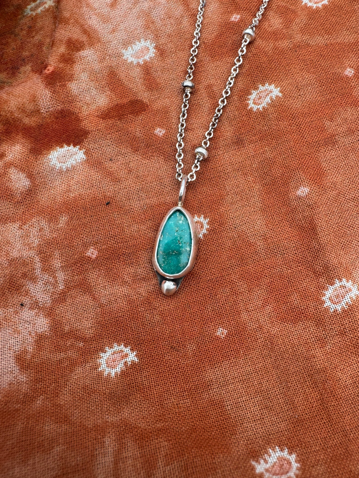 Turquoise Dainty Drop Necklace no.21