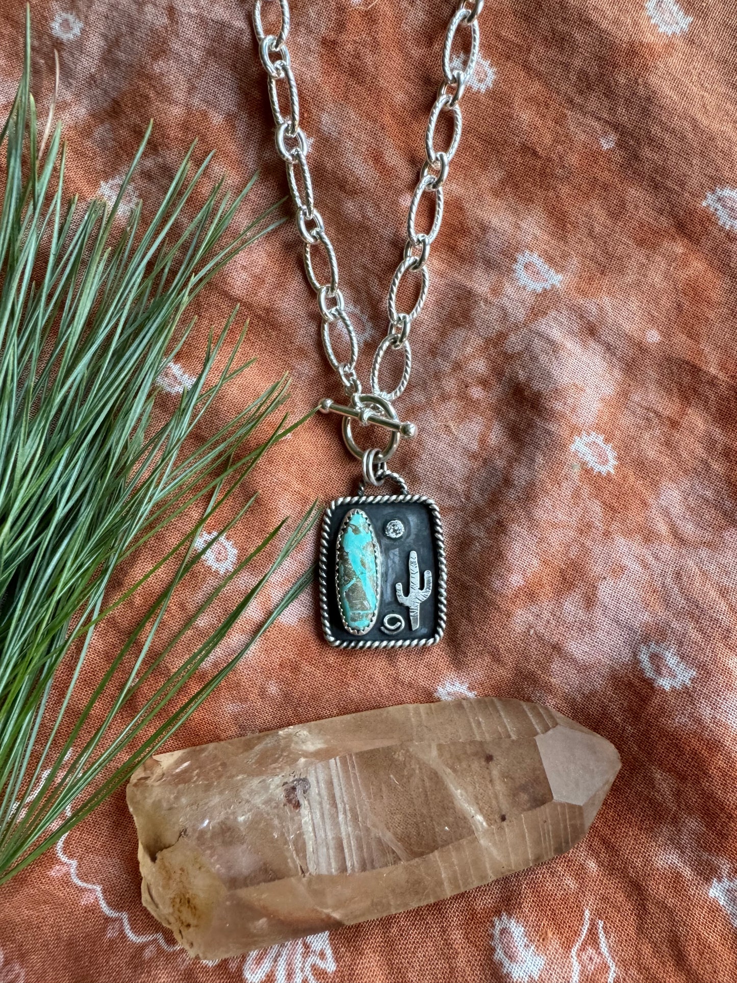 Cactus Scene Toggle Necklace no.2