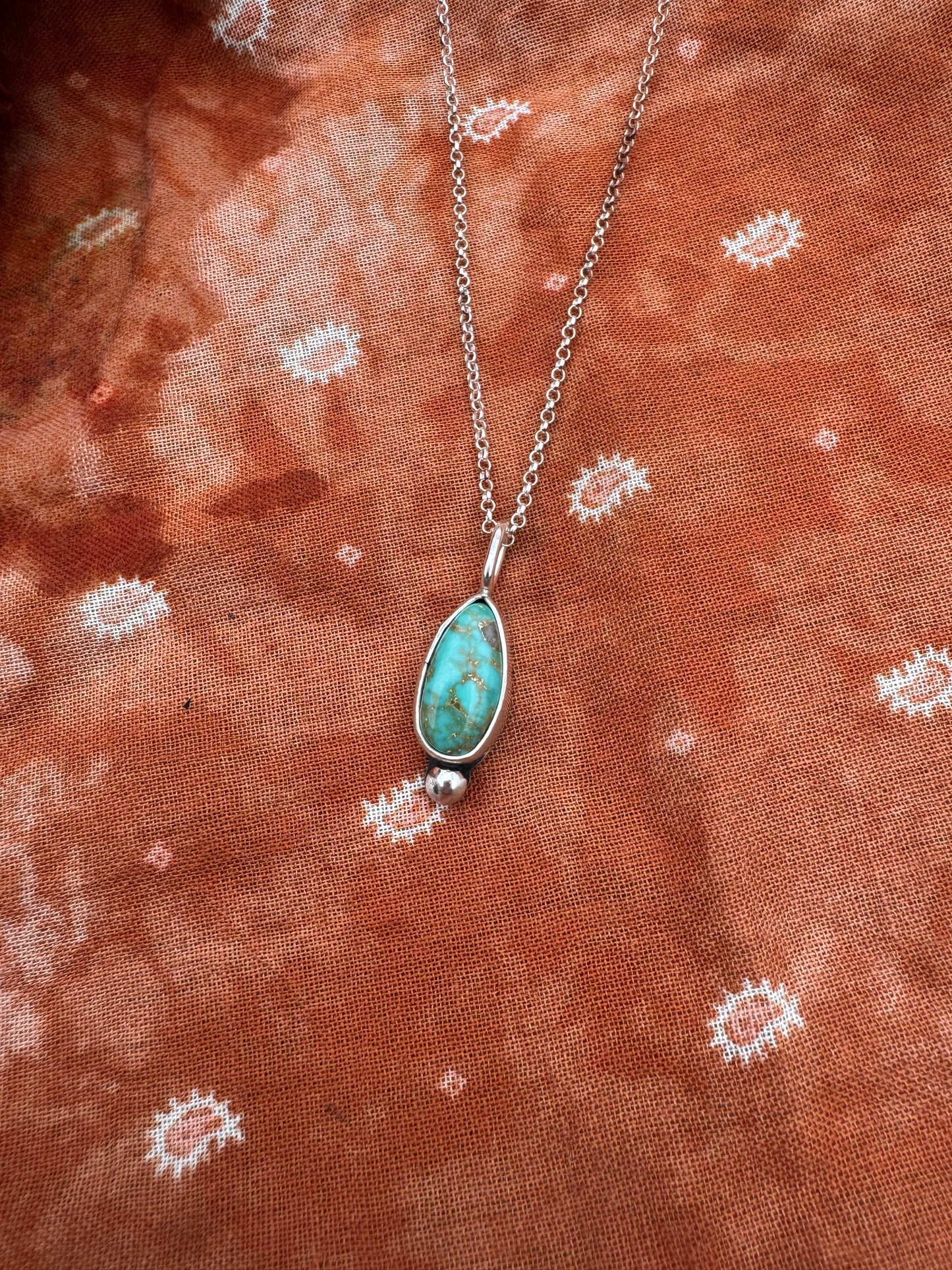 Turquoise Dainty Drop Necklace no.20