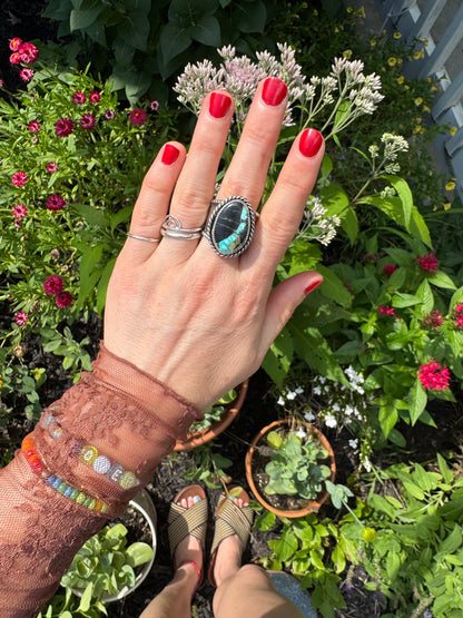 Black Jack Turquoise "Ranger" Ring - Size 9