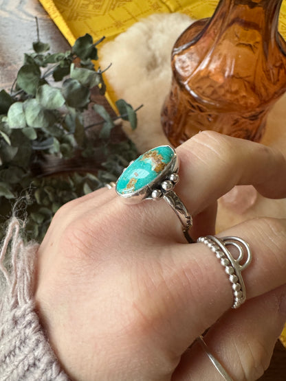 Sierra Bella "Chelan" Turquoise Ring - Size 8 3/4