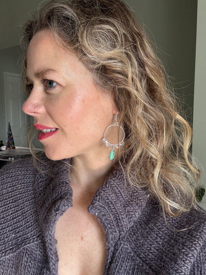 Turquoise "Monument" Hoops - no.1