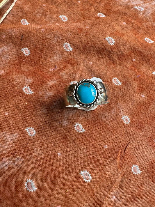 Blue Turquoise ring - size 14 1/4