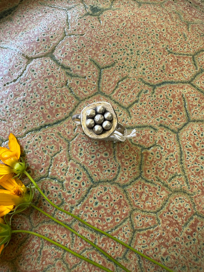 Silver Petal Ring - Size 8 1/2