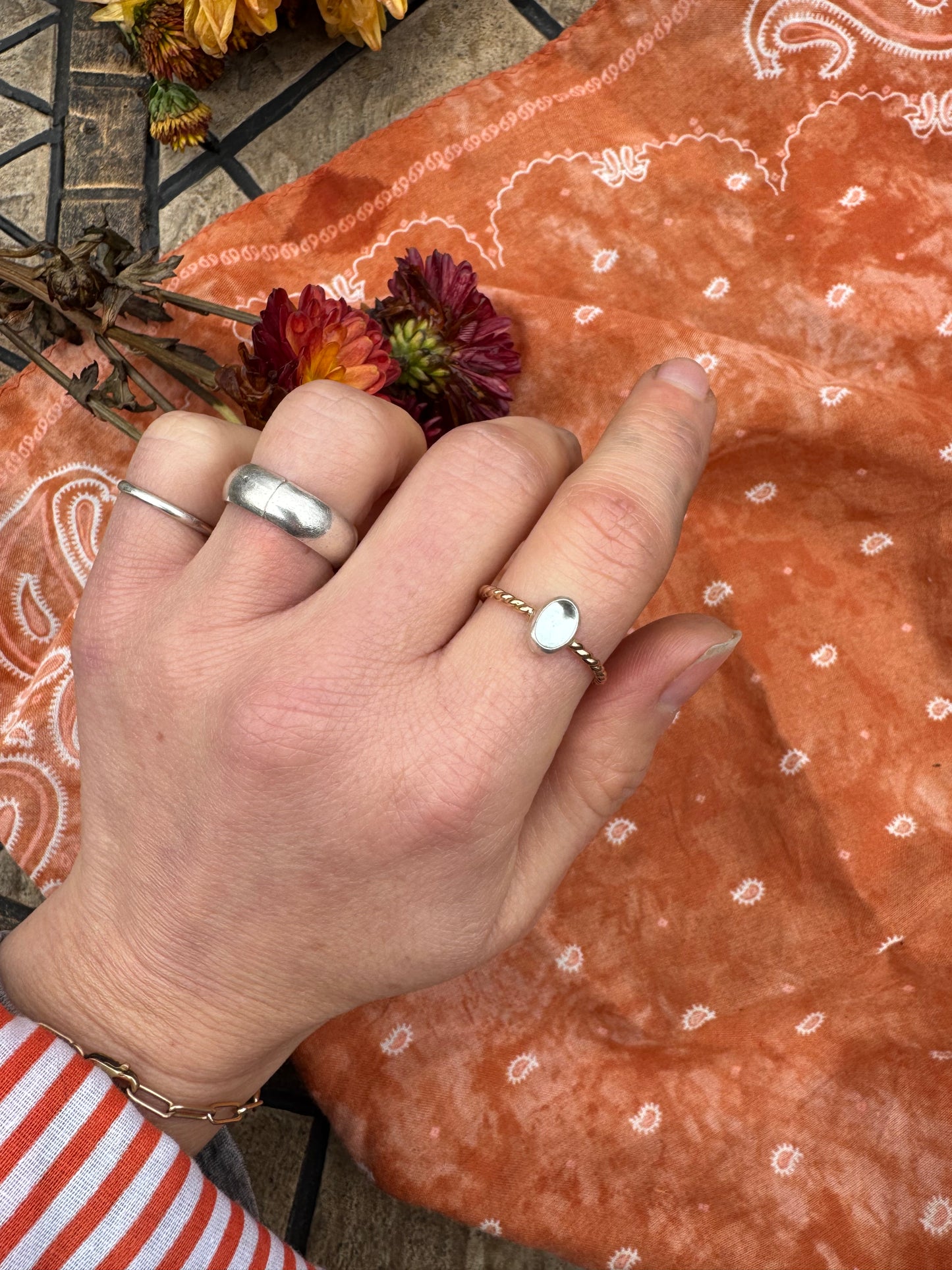 Aquamarine Stacker - size 7 3/4