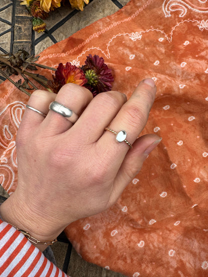 Aquamarine Stacker - size 7 3/4