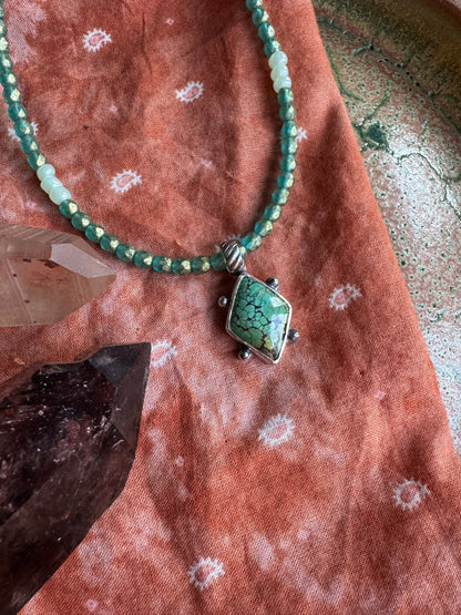 Bamboo Turquoise Pendant