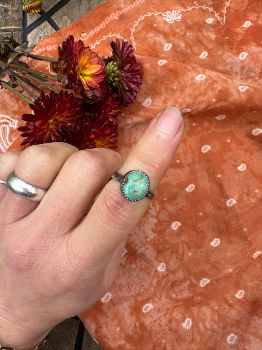 Cripple Creek Turquoise Ring - Size 5