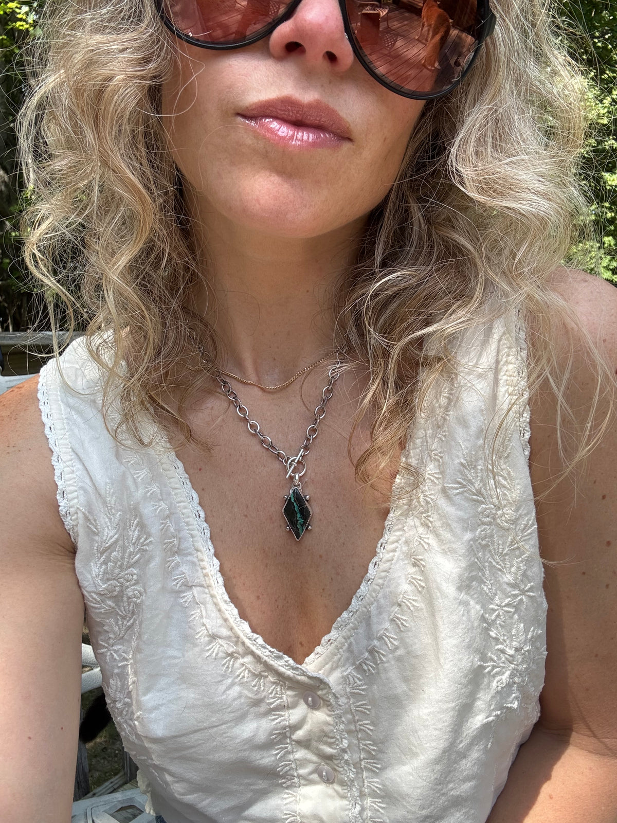 Black Jack Turquoise Toggle Necklace