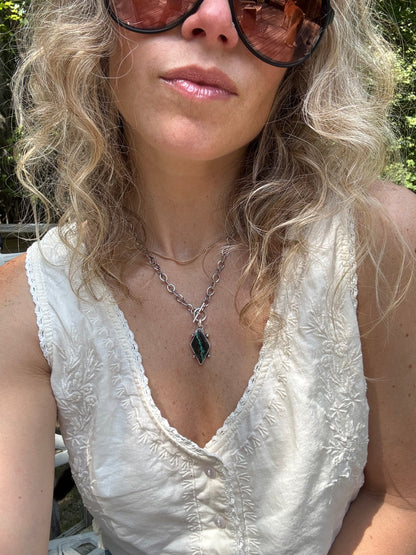 Black Jack Turquoise Toggle Necklace