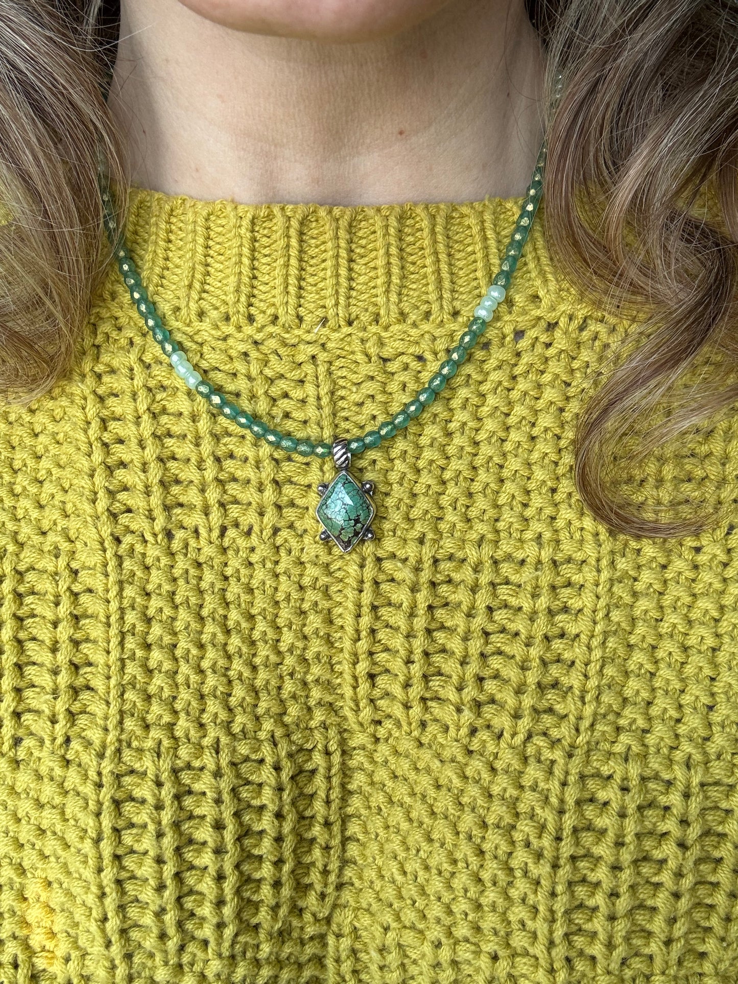 Bamboo Turquoise Pendant