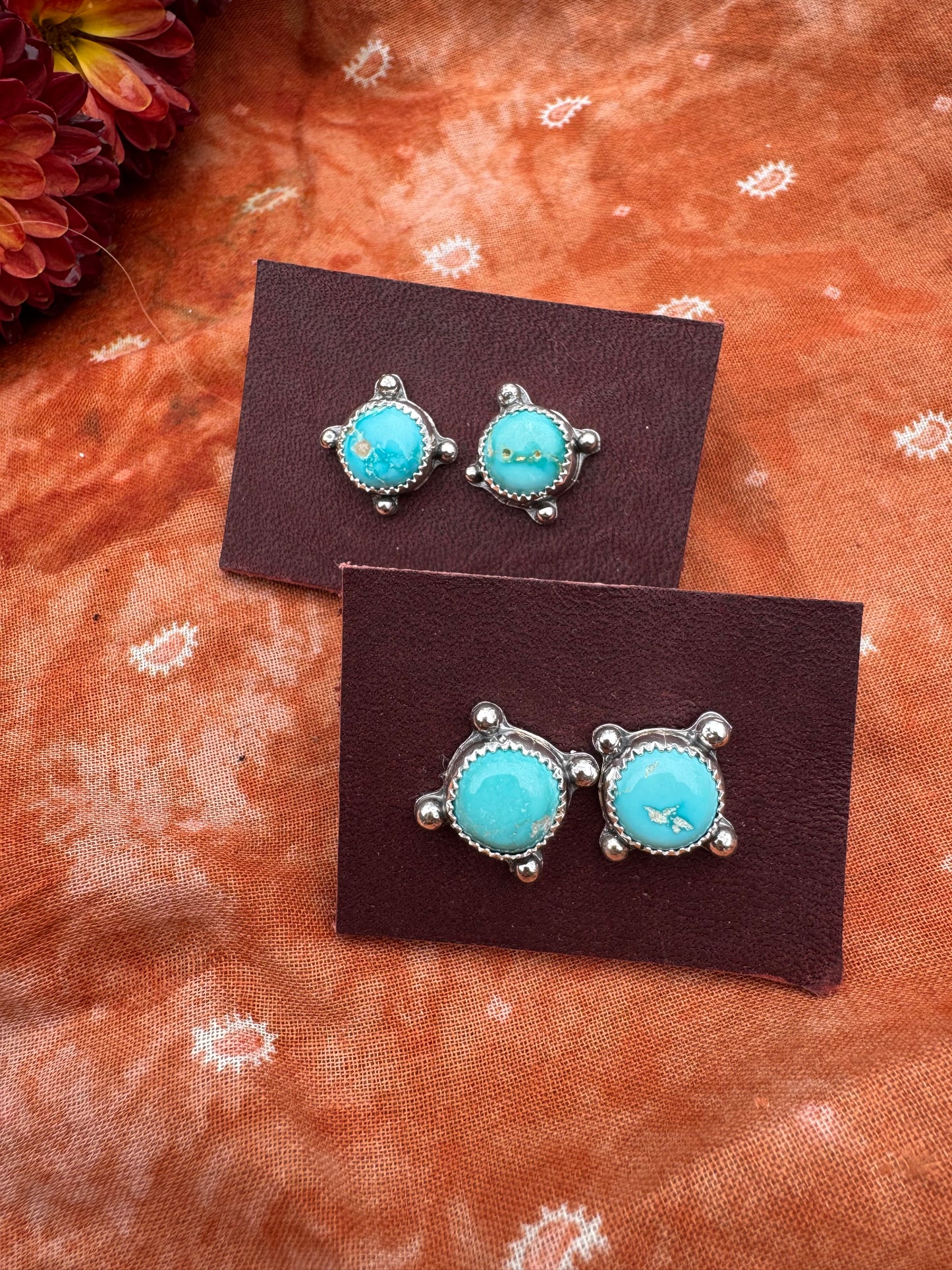 Blue Turquoise "waypoint" Studs no.1