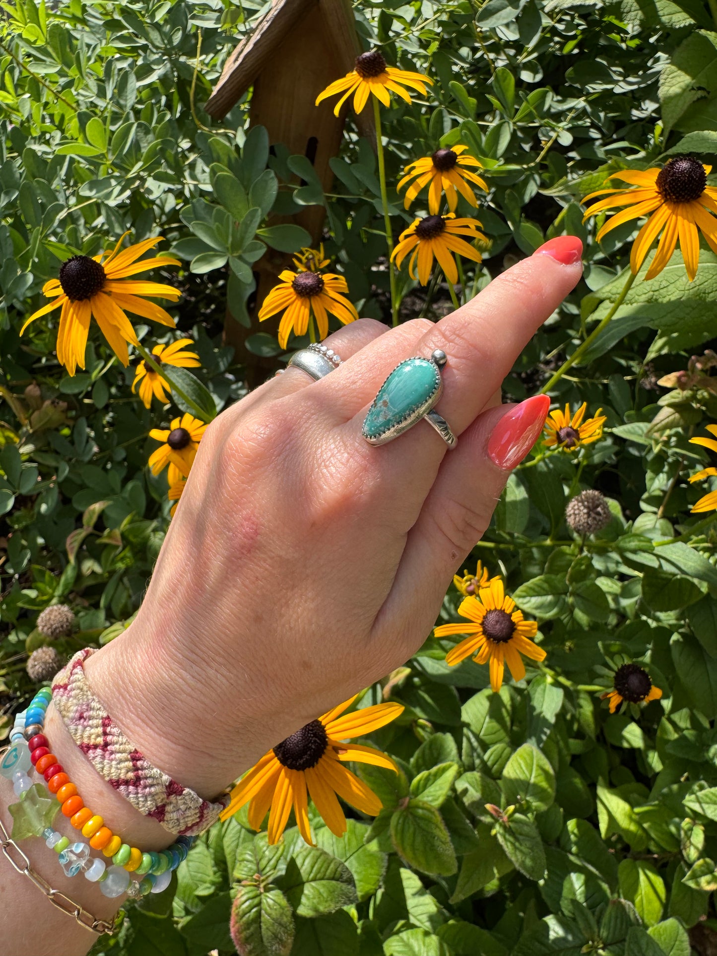 Carico Lake Turquoise Ring - Size 5 3/4