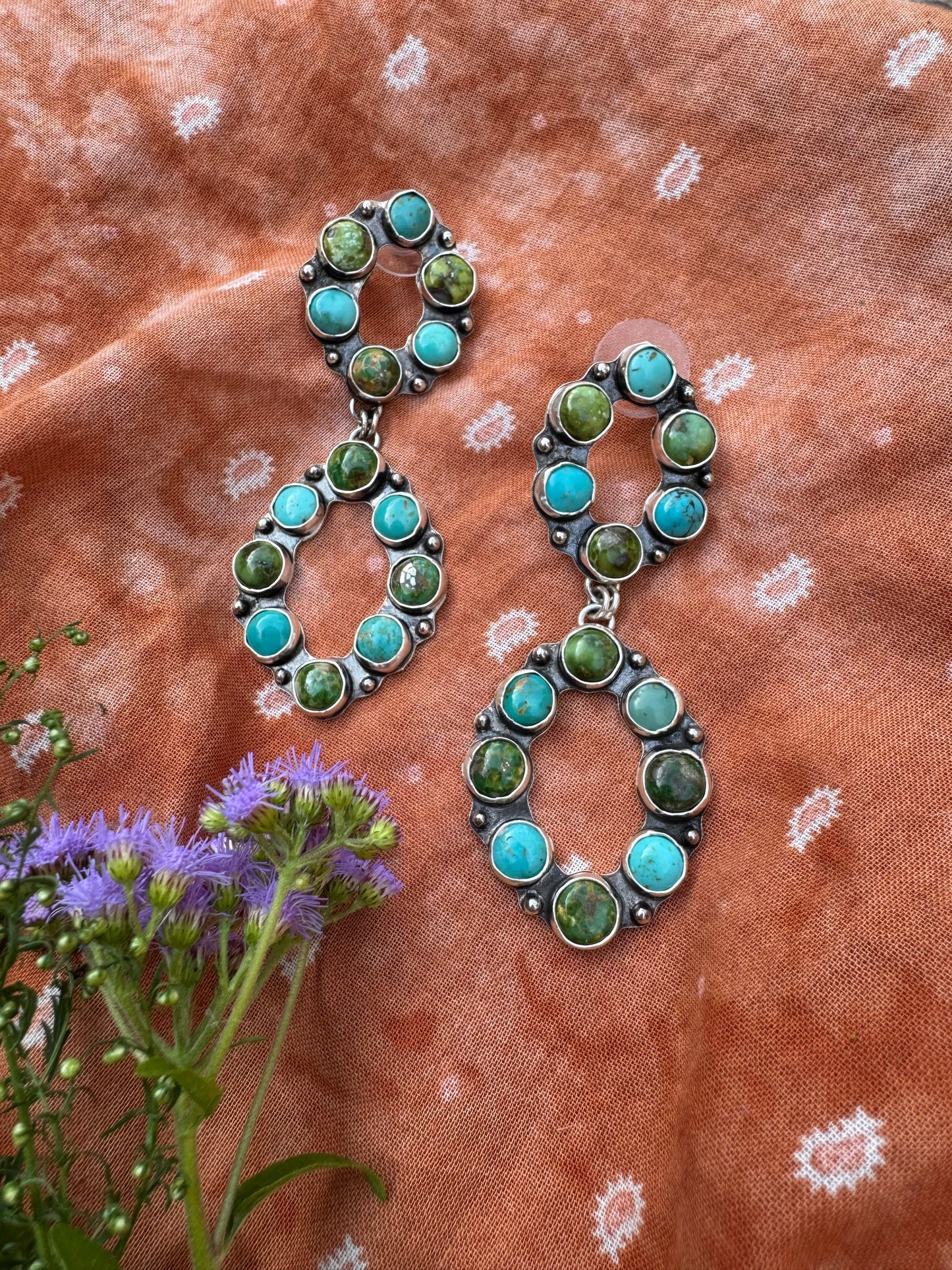 Chia Statement Earrings - 2 tier