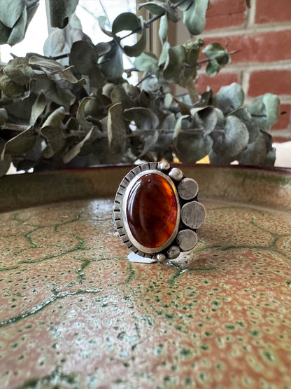 Amber "Lassen" Ring - Size 8