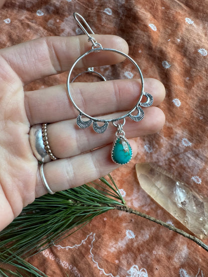 Turquoise "Monument" Hoops - no.3