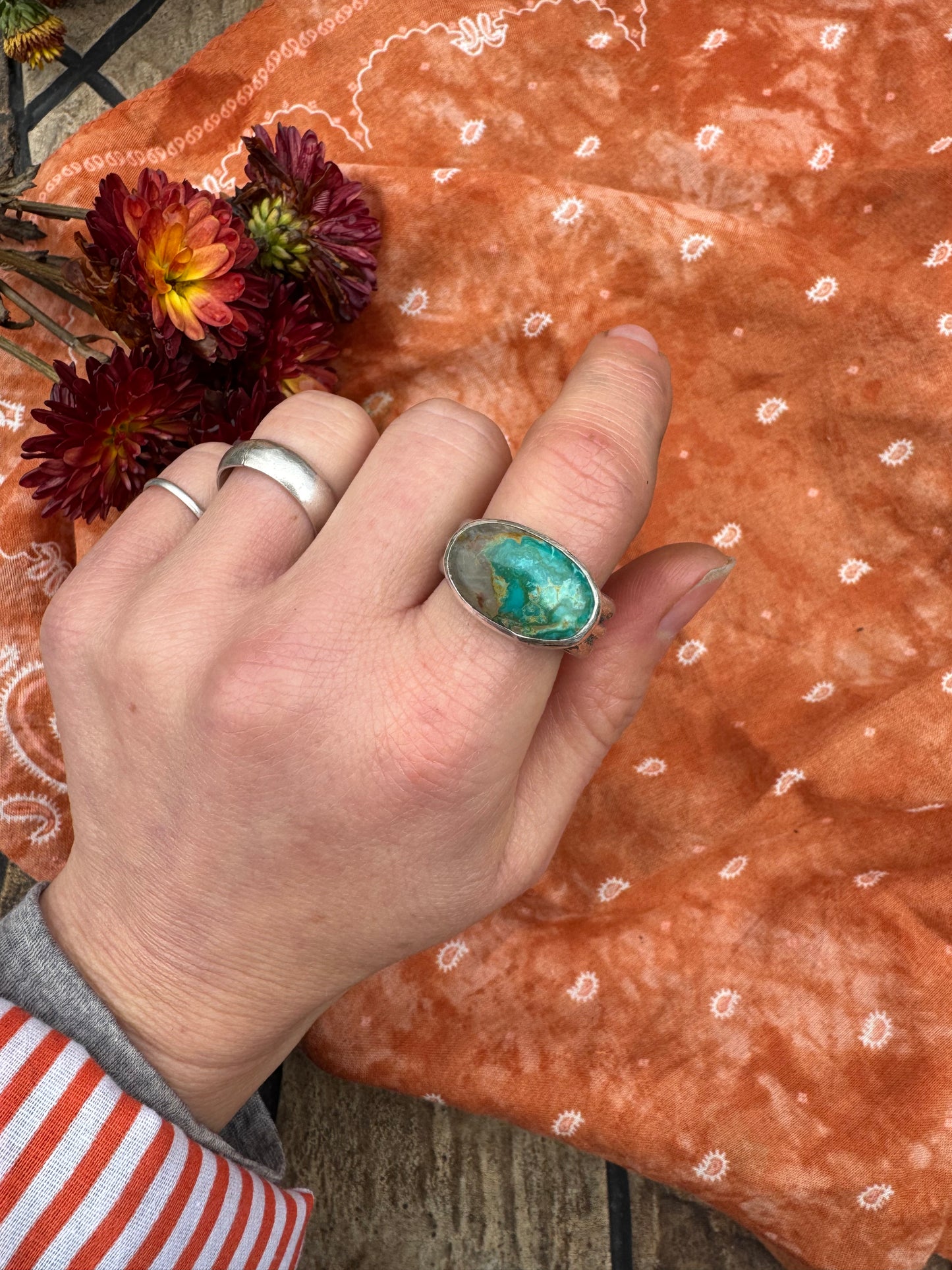 Royston Turquoise Horizon Ring - Size 9 1/2