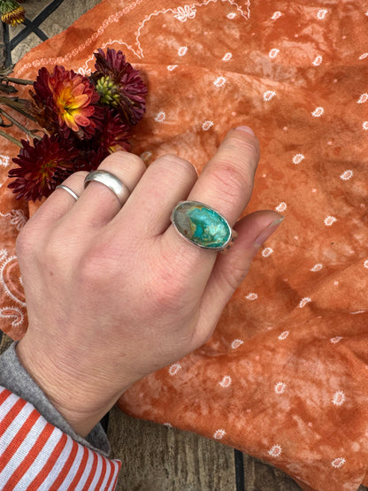 Royston Turquoise Horizon Ring - Size 9 1/2