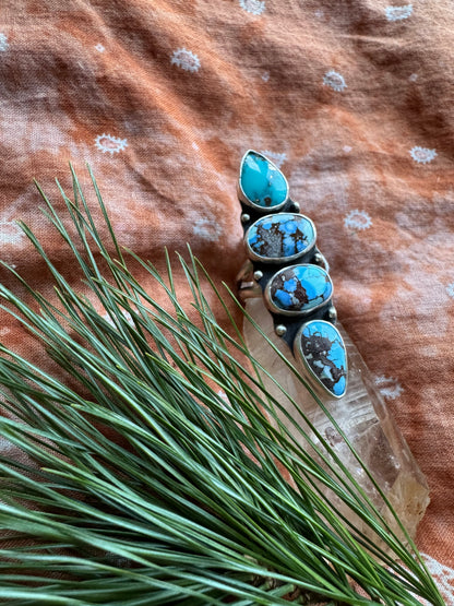 Golden Hills Turquoise Statement Ring - Size 7 1/2