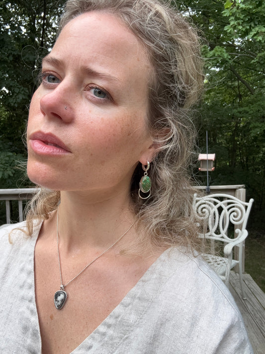 Sonoran Mountain Turquoise Earrings with loop