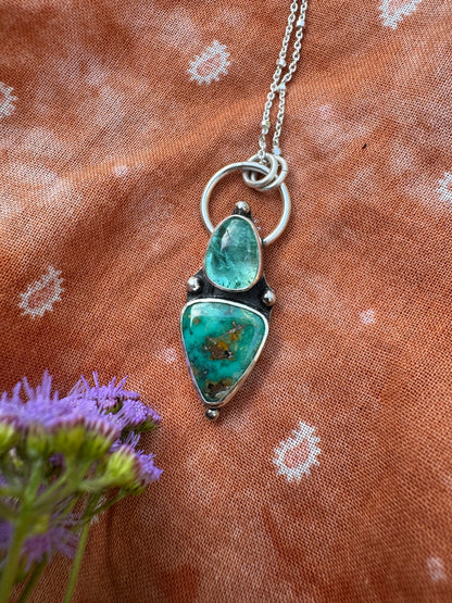 Lagoon Tourmaline & Turquoise Talisman Necklace
