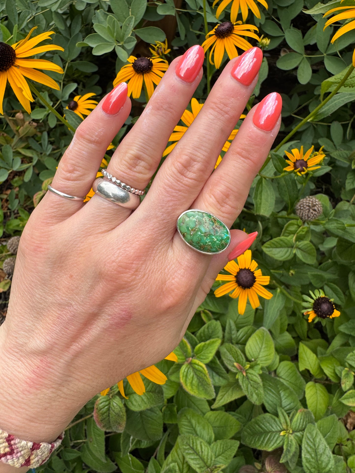 Sonoran Mountain Turquoise "Horizon" Ring - Size 7