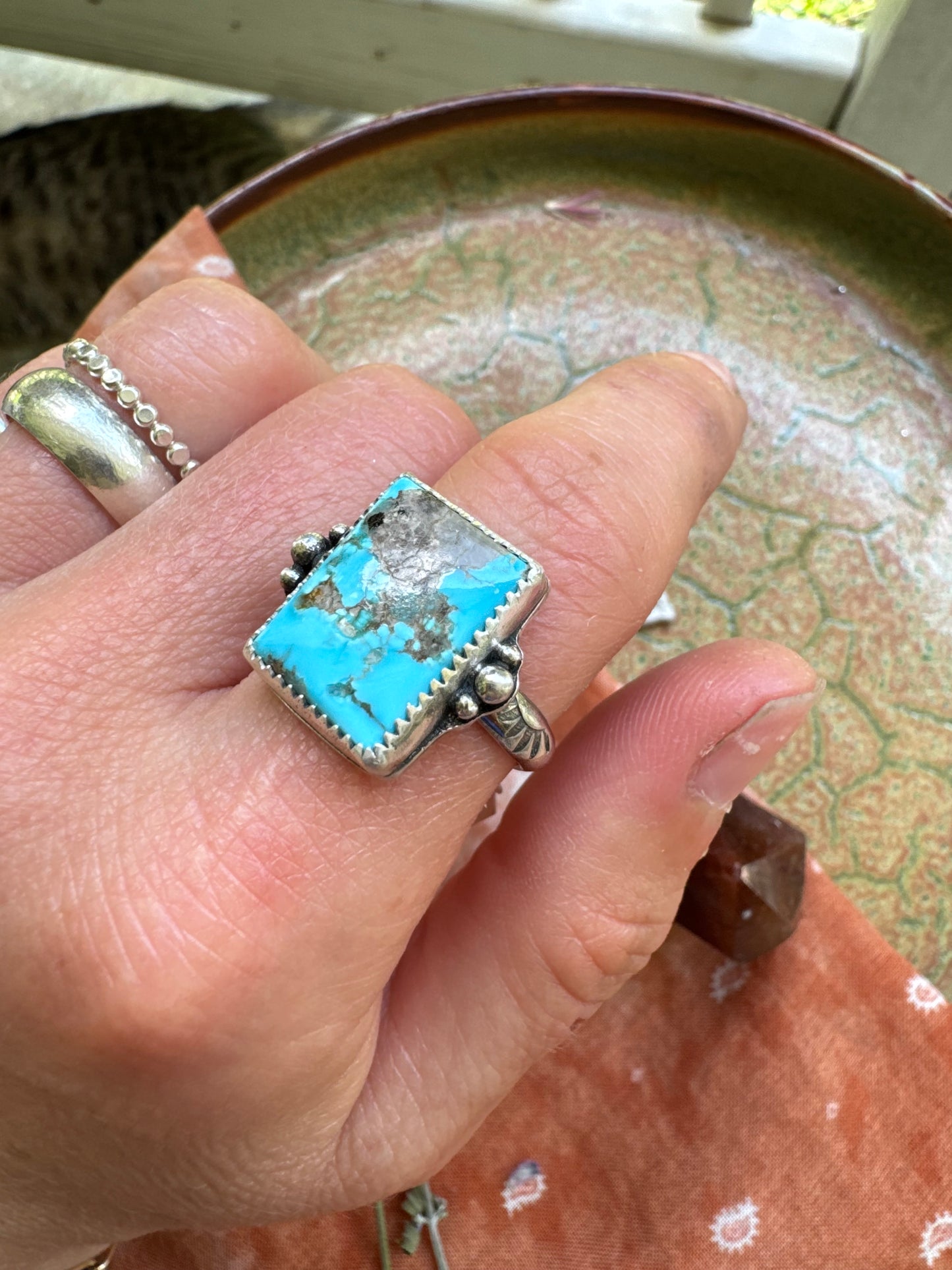 Kingman Turquoise Ring - Size 7 1/2