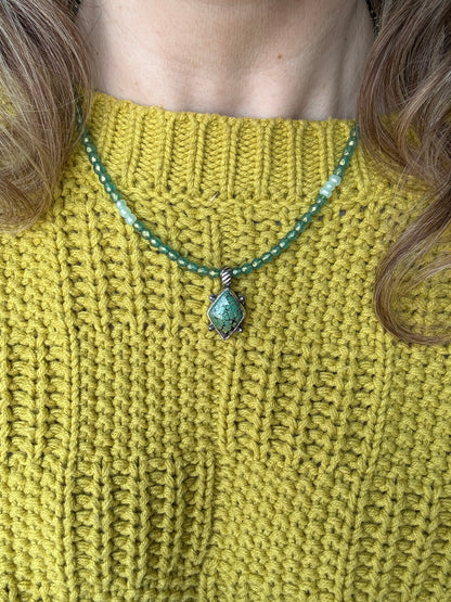 Bamboo Turquoise Pendant