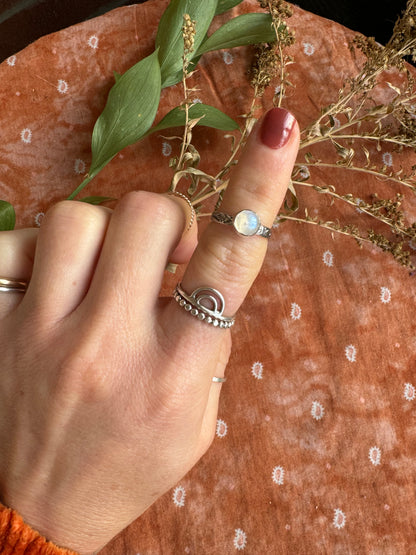 Moonstone Stacker Ring - Size 4 1/2