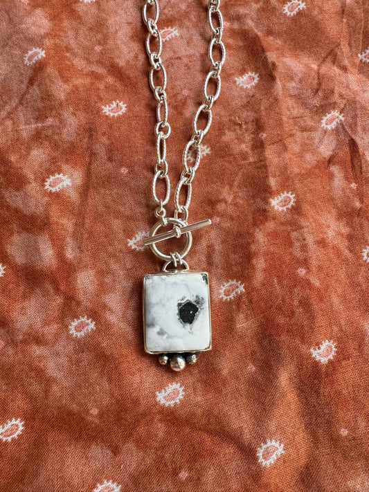 White Buffalo Donner Toggle Necklace