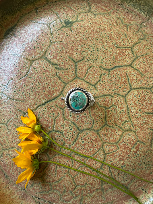 Carico Lake Turquoise Ring - Size 8 1/2