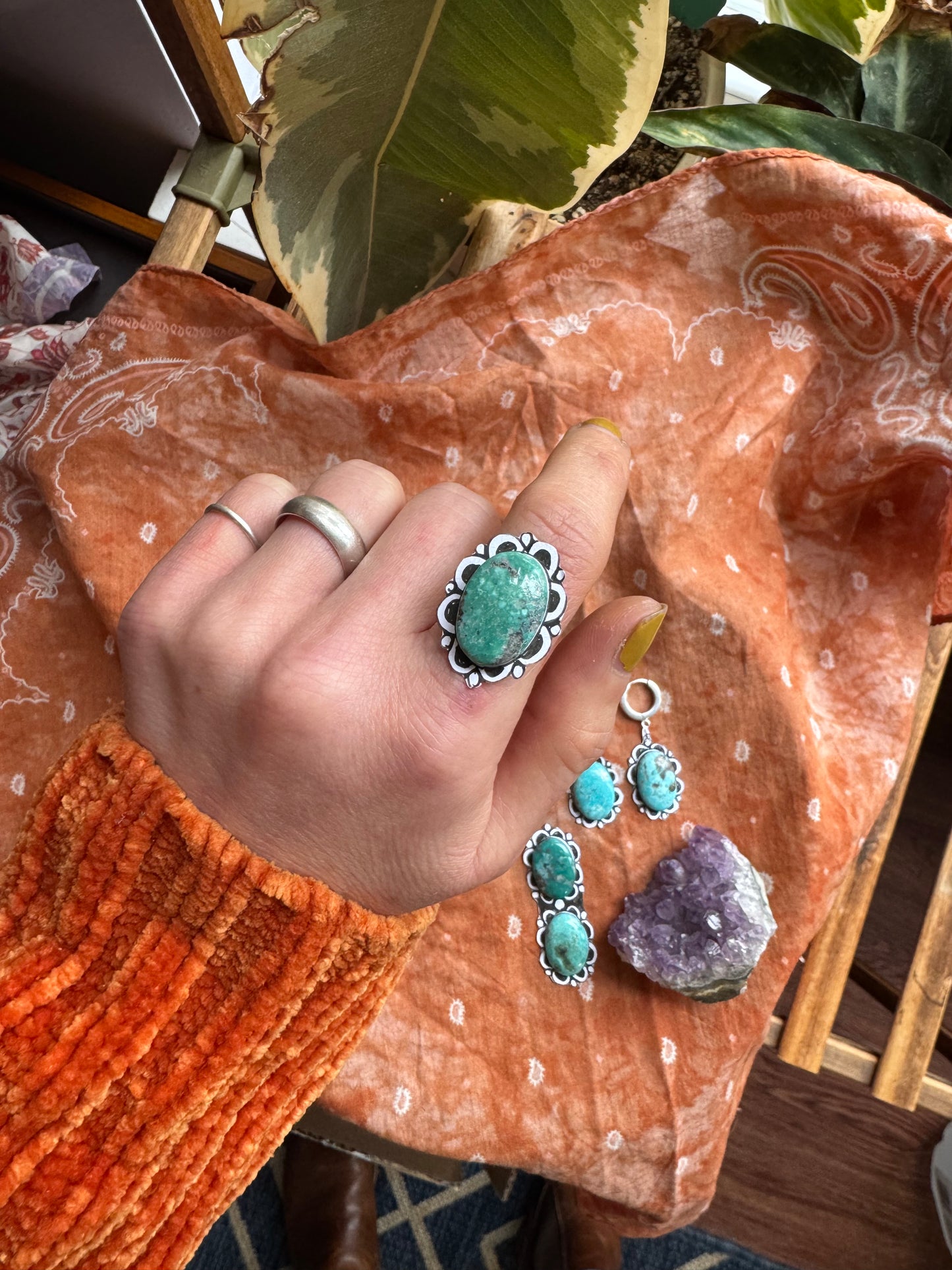 White Water Turquoise Statement Ring no.5 - CUSTOM