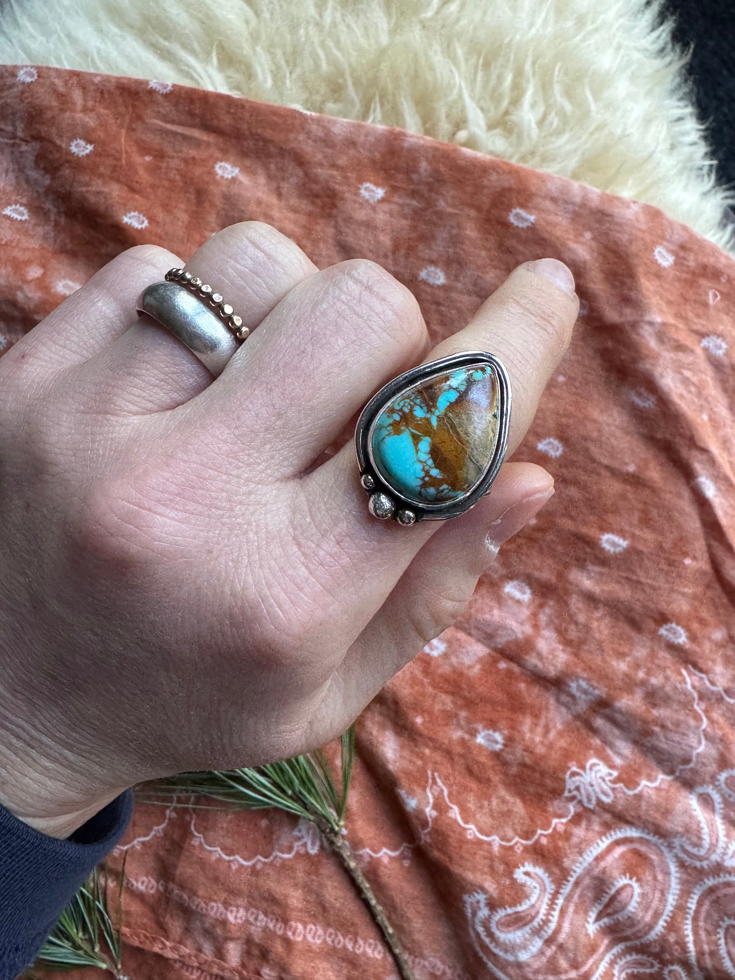 Royston Turquoise Ring - Size 9