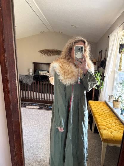 Cream Wool Collar - pink neck ties