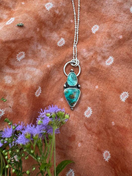 Lagoon Tourmaline & Turquoise Talisman Necklace