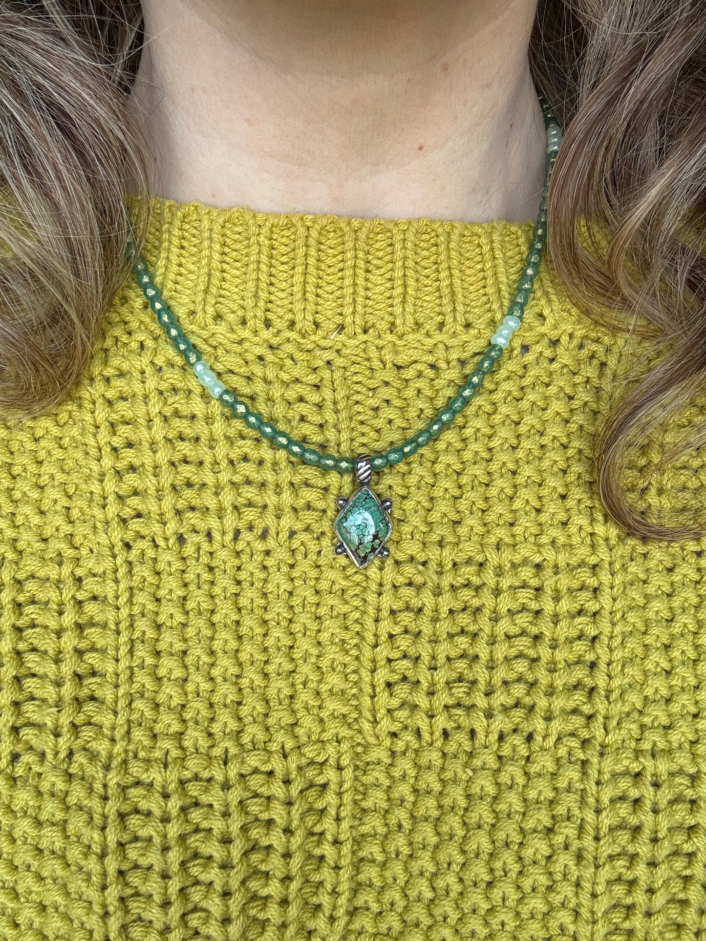 Bamboo Turquoise Pendant