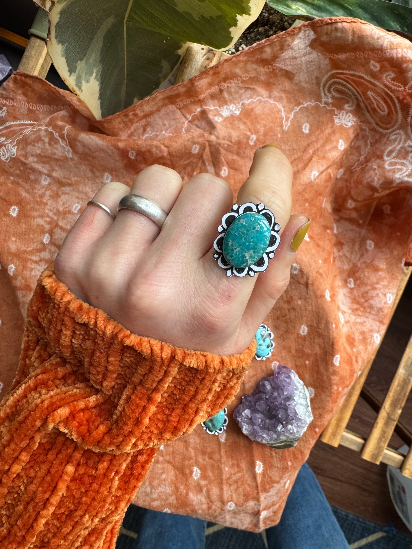 White Water Turquoise Statement Ring no.3 - CUSTOM