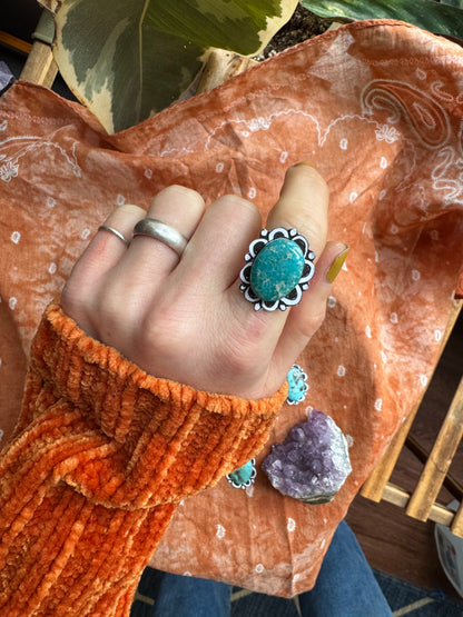 White Water Turquoise Statement Ring no.3 - CUSTOM