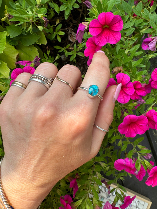 Riviera Turquoise Stacking Ring - Size 7 3/4