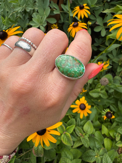 Sonoran Mountain Turquoise "Horizon" Ring - Size 7