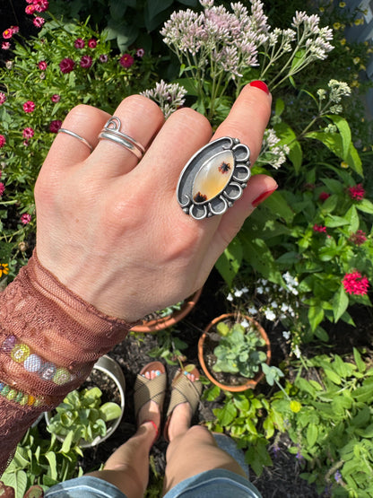 Montana Agate "Bluffs" Ring - Size 6 1/4