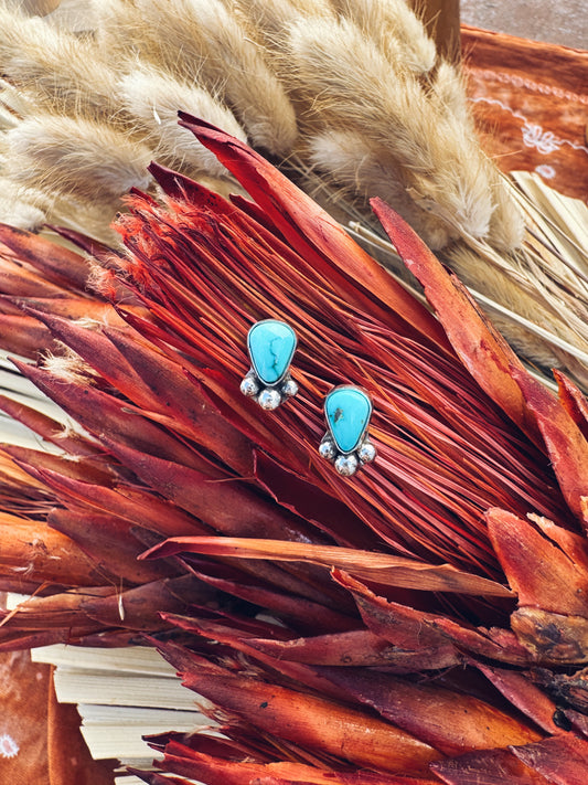 Lone Mountain Turquoise Studs no. 3