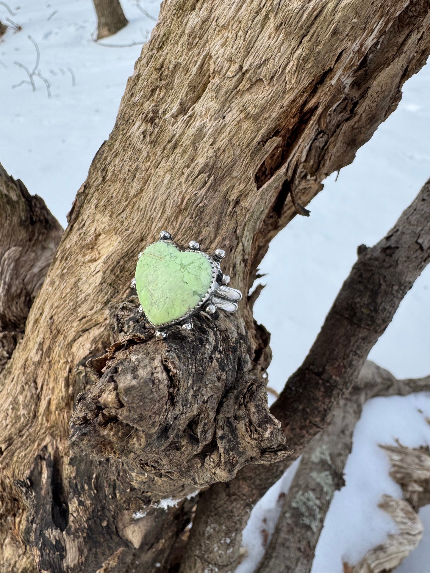 Lemon Heart Swell Ring - size 8