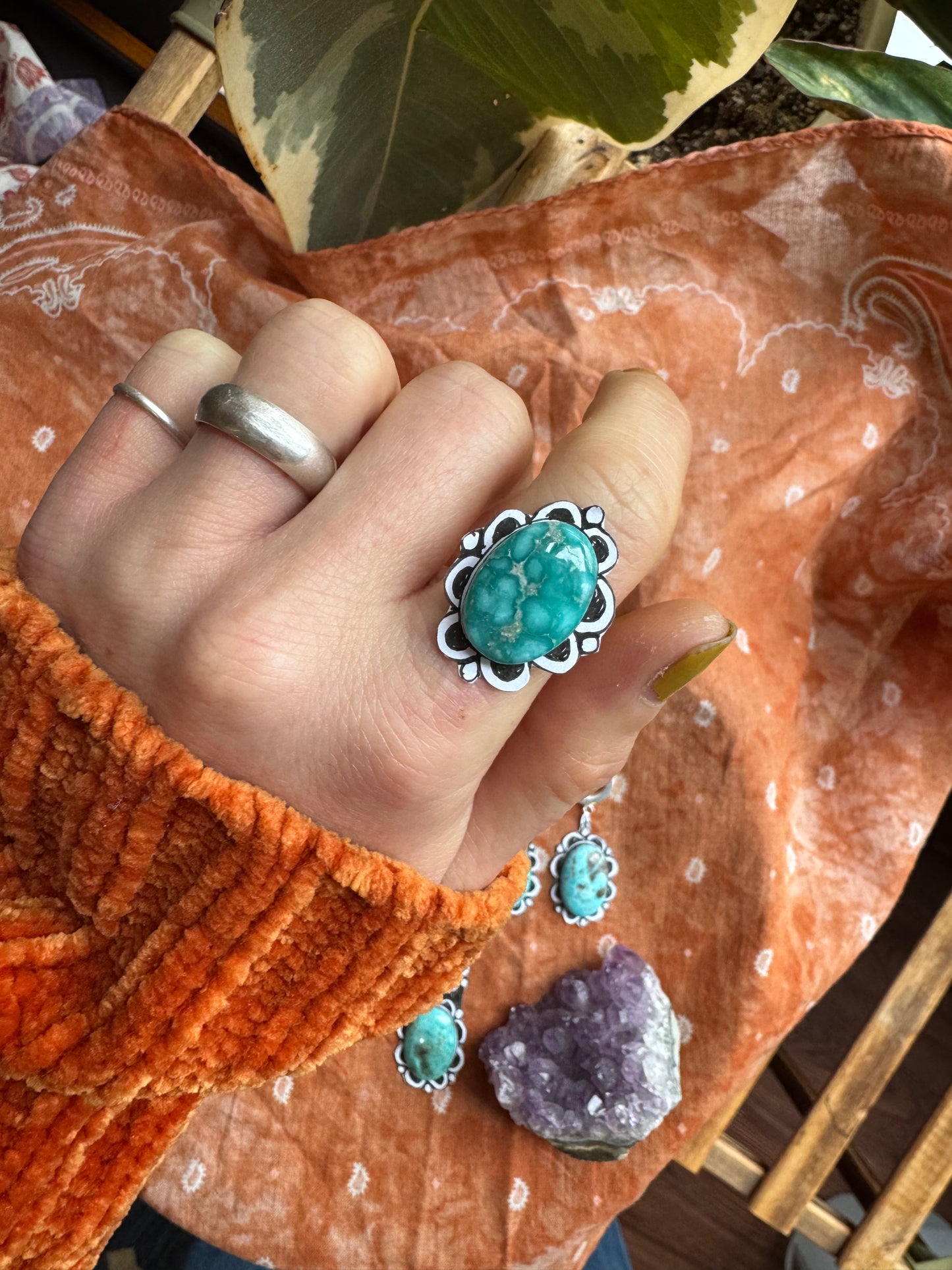 White Water Turquoise Statement Ring no.4 - CUSTOM