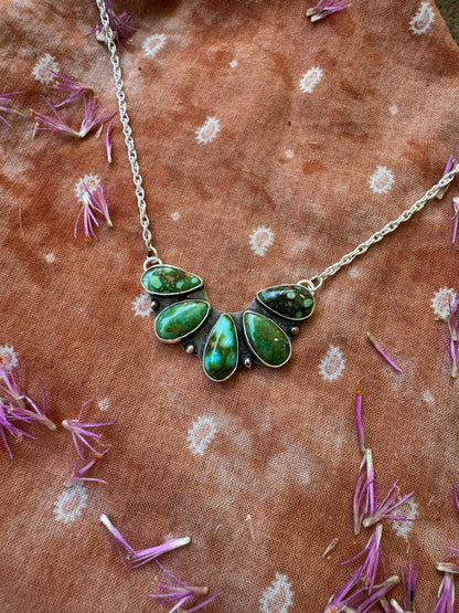 Sonoran Gold Bloom Turquoise Necklace