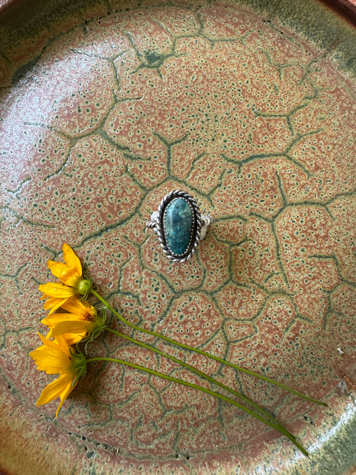 Stella Blue Turquoise Ring - Size 8