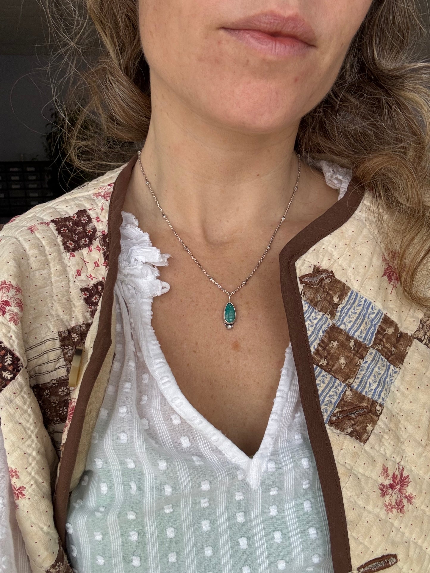 Turquoise Dainty Drop Necklace no.21