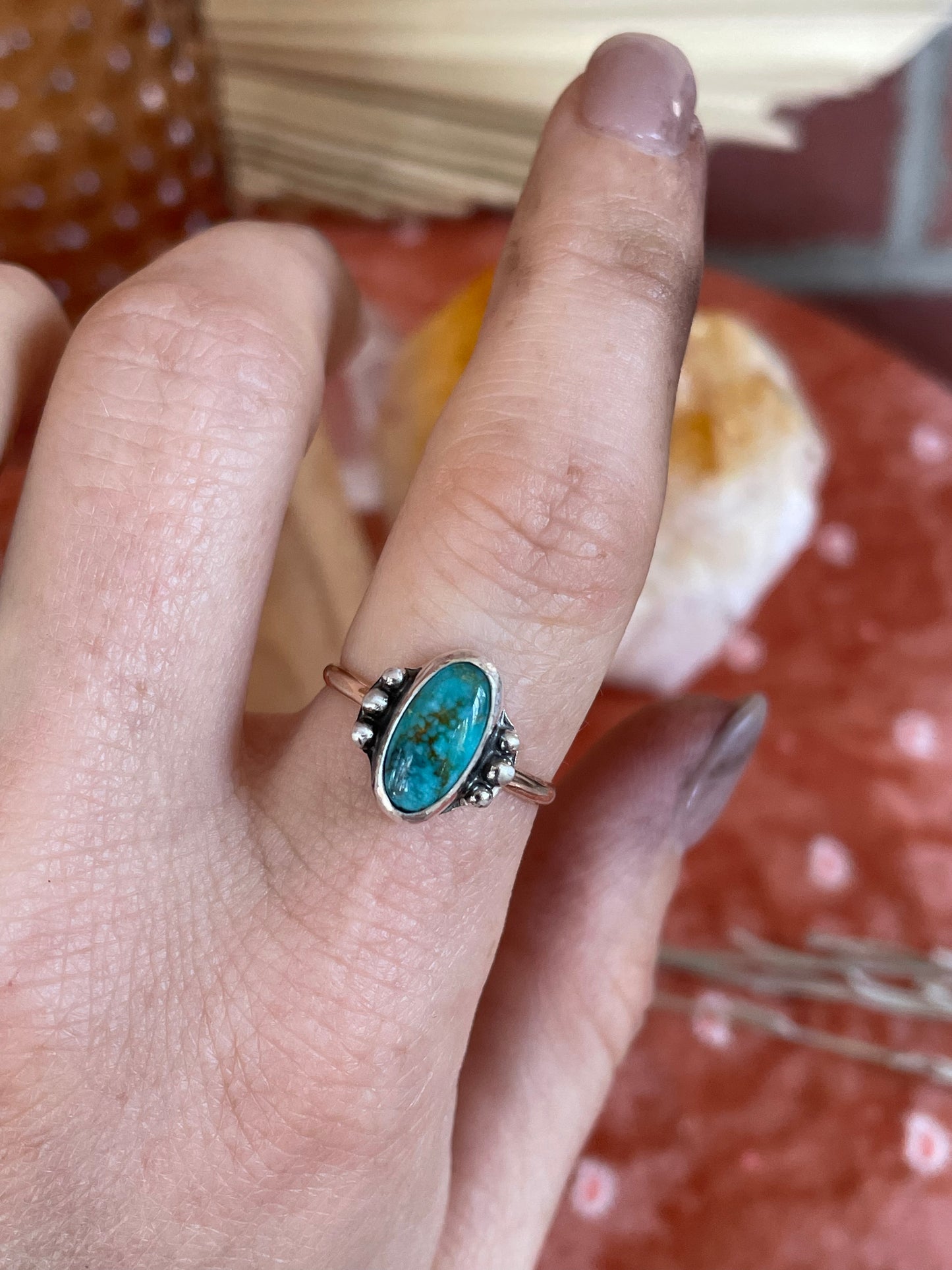 Carico Lake "Chelan" Turquoise ring - size 6 1/4