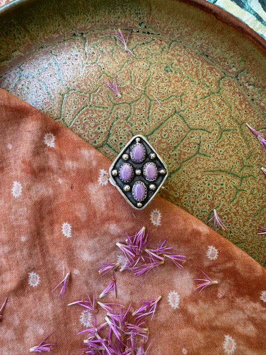 Purple Phosphosiderite ring - size 8 to 10